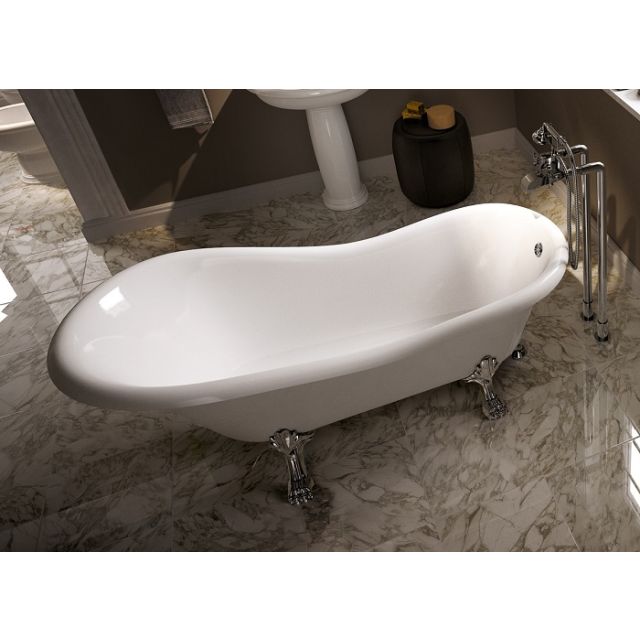 Flaminia Evergreen free-standing tub 170 cm in Crystal-Tech EG170