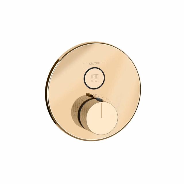 Gessi Hi-Fi Comfort Miscelatore termostatico doccia 38711+38266-Warm Bronze PVD