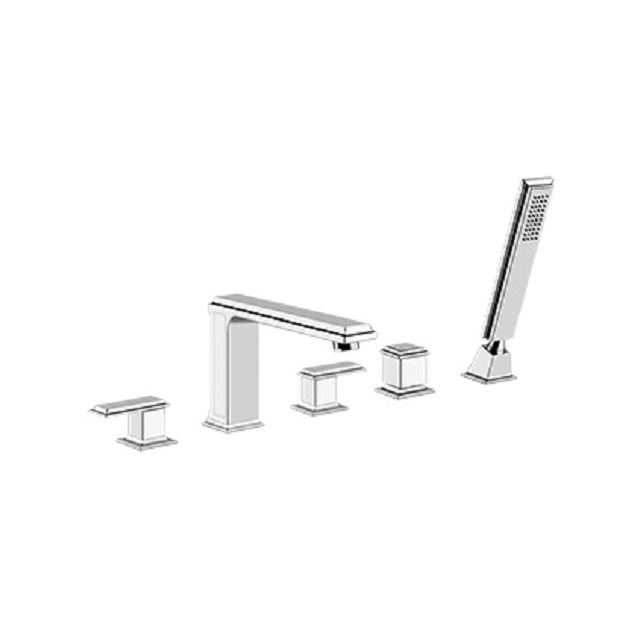 Gessi Eleganza Tub Group with Five Holes 46040