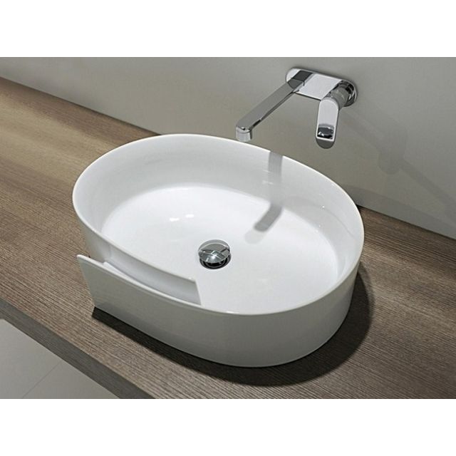 Flaminia Roll 56 semi-inset sink in ceramic RL56S