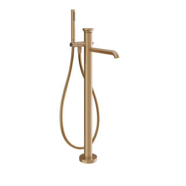 Gessi Origini Bath Mixer + Built-in Part 46189+66028-Warm Bronze Brushed PVD