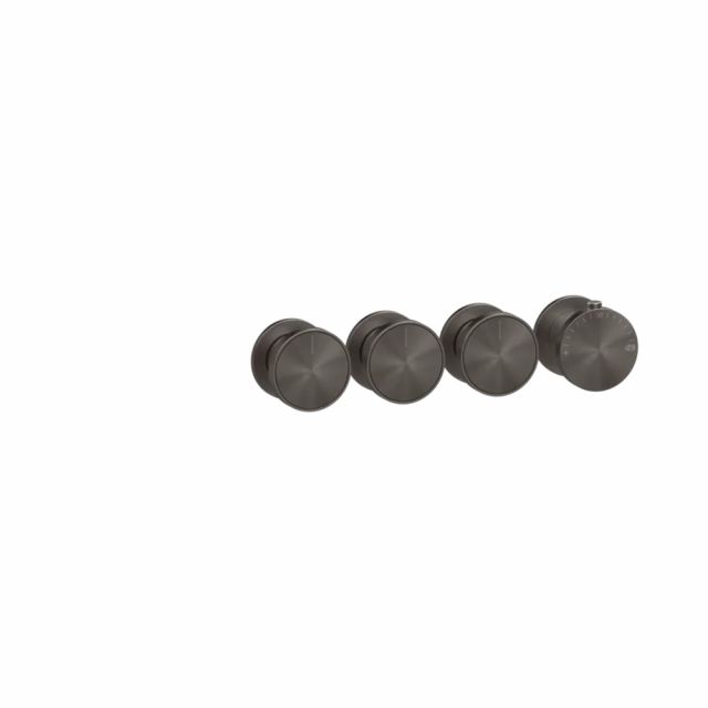 Gessi Origini Thermostatic Shower Mixer + Built-in Part 09266+66336-Black Metal Brushed PVD