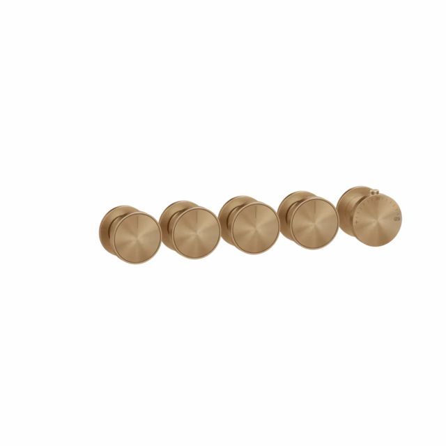 Gessi Origini Thermostatic Shower Mixer + Built-in Part 09268+66338-Warm Bronze Brushed PVD