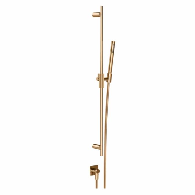 Gessi Inverso Rigato Asta saliscendi con presa acqua 73541-Warm Bronze PVD
