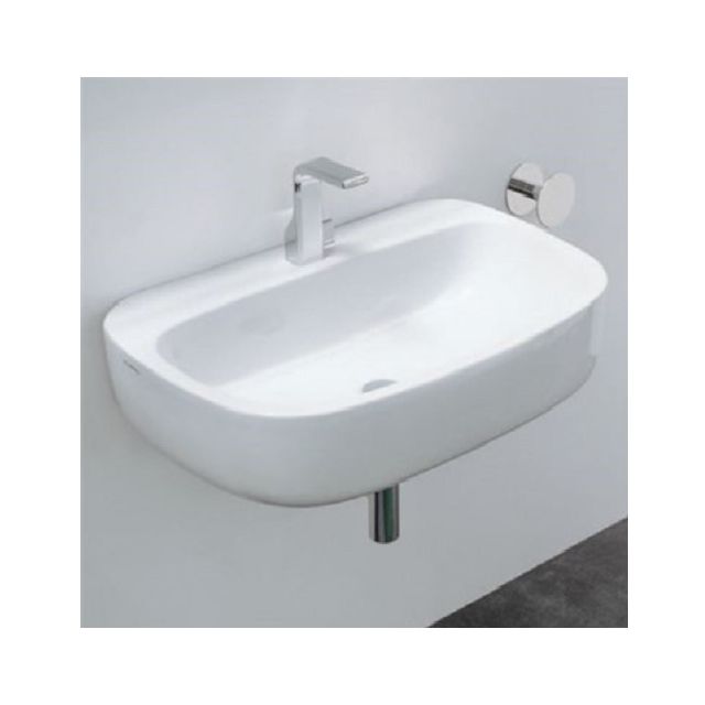 Flaminia Volo 74 bench-wall hung sink in ceramic MN74L