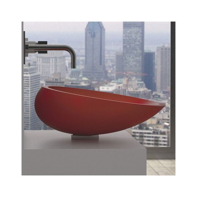 glassdesign-lavabo-kool-red-mat
