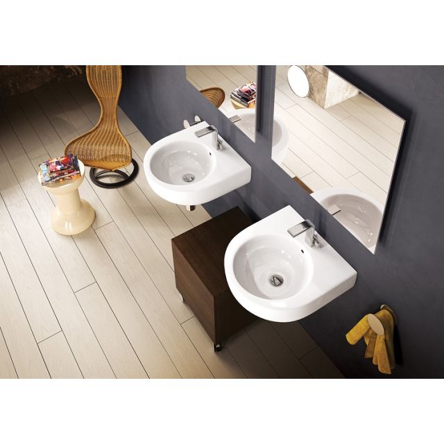 Flaminia Pass 50 bench-wall-hung sink in ceramic PS50L