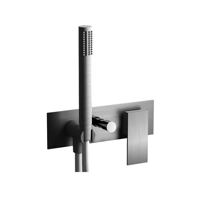 Fantini Mint Acciaio recessed shower tap F084B+D084A
