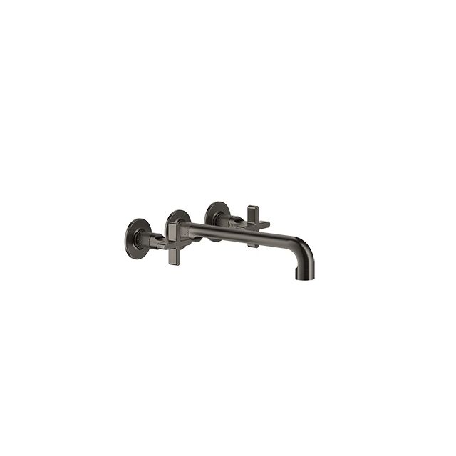 Gessi Inciso three-hole sink group + recessed part 58192+45089