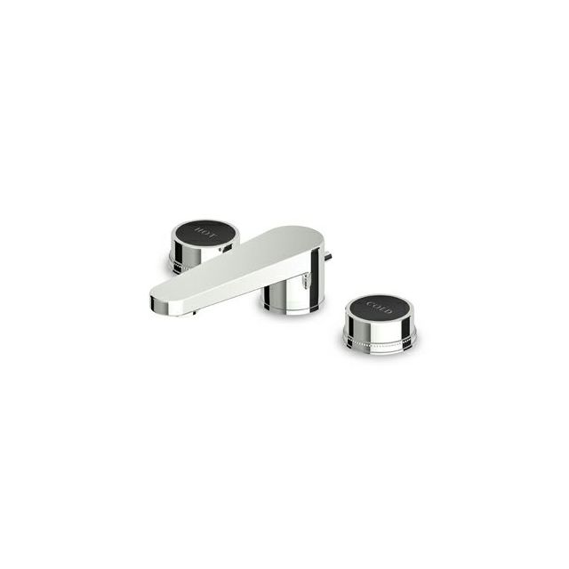 Zucchetti Savoir 3 Hole Basin Mixer ZSA401.CC-Zucchetti-Nickel nickel handles