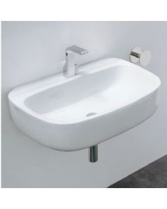 Flaminia Volo 74 bench-wall hung sink in ceramic MN74L