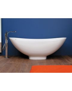 Flaminia Io tub 165 cm with back to wall shelf IO70