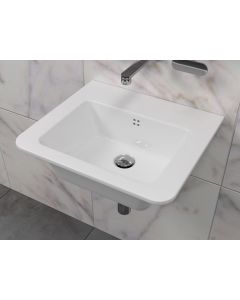 Flaminia Volo 52 bench-wall hung sink in ceramic VL52L