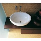 Flaminia Dip 62 bench-wall hung sink with center drain in ceramic DP482