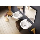 Flaminia Pass 50 bench-wall-hung sink in ceramic PS50L